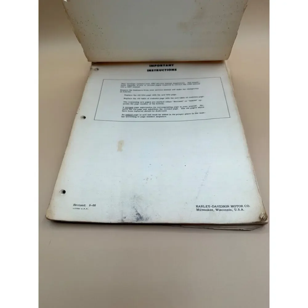 🏍️ Harley-Davidson 1959-1967 Electra Glide Duo-Glide Service Manual OEM